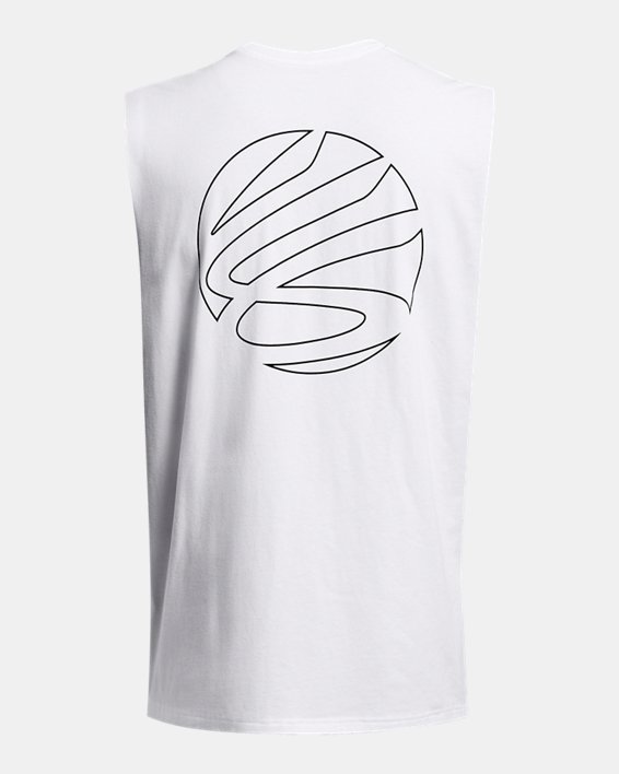 Camiseta sin mangas Curry para hombre, White, pdpMainDesktop image number 3